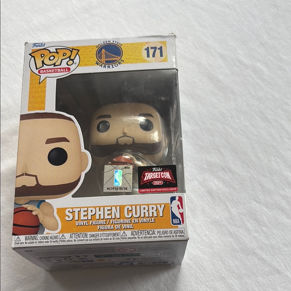 Funko Pop Basketball Figure with Blue and Gold Accents